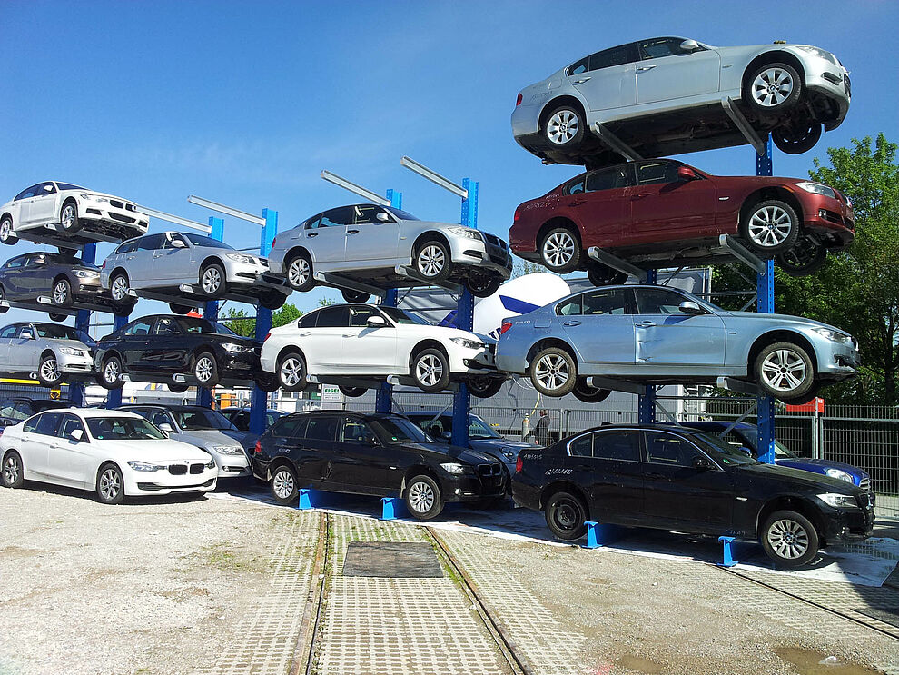 cantilever racking for the storage of End-Of-Life-Vehicles (ELV storage)